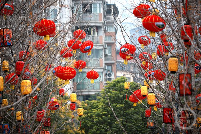 重庆云阳新春氛围浓喜庆装扮迎新年(图2)