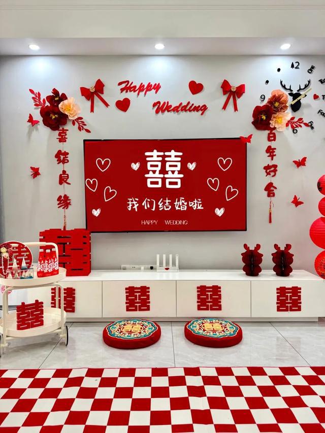 27岁女孩晒出结婚布置的婚房因太喜庆而走红朋友们都羡慕了(图3)