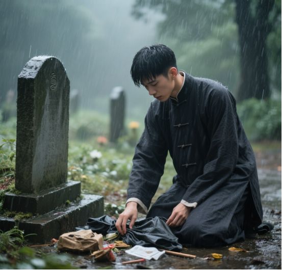 男子为母亲扫墓发现旁边多了座孤坟看清上面字后他后悔了(图1)