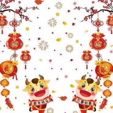 新年装饰画合集｜红红火火中国年。(图1)
