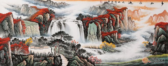 家里新年挂画挂什么好 这些鸿运当头山水画准有适合您的选择(图5)