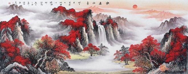 家里新年挂画挂什么好 这些鸿运当头山水画准有适合您的选择(图4)