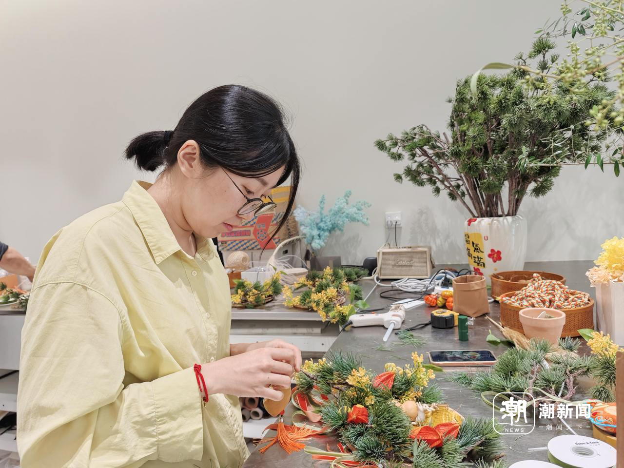 门楣上新：中秋门挂成氛围感担当杭州有花店日均接单四五十个(图5)