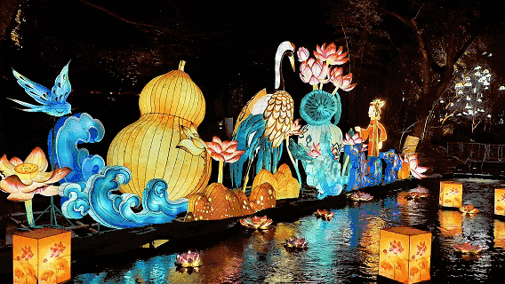 趵突泉景区花灯会完美收官灯泉相融绘就泉城济南新春盛景(图3)