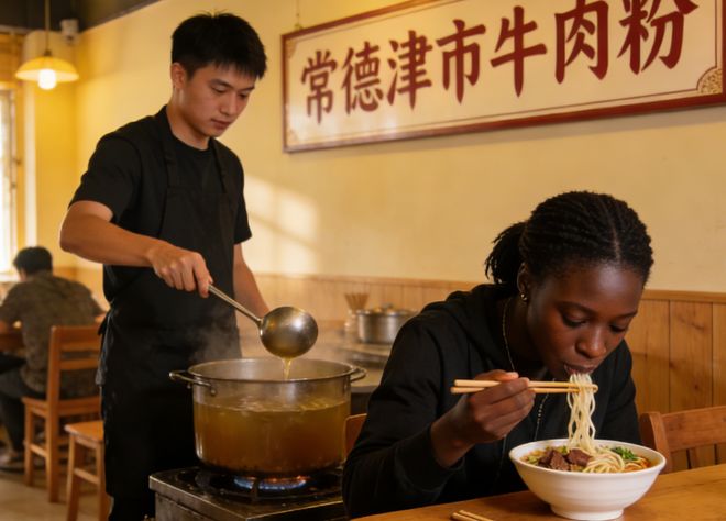 我在广州大学城开米粉店娶了个非洲交换生春节给她10万回娘家(图1)